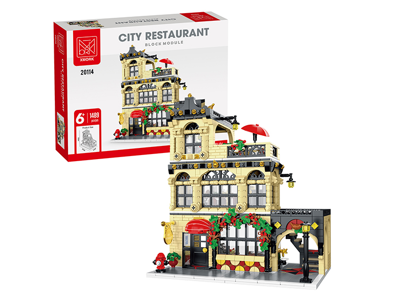 City Restaurant (With Light) Building Blocks 1489pcs
