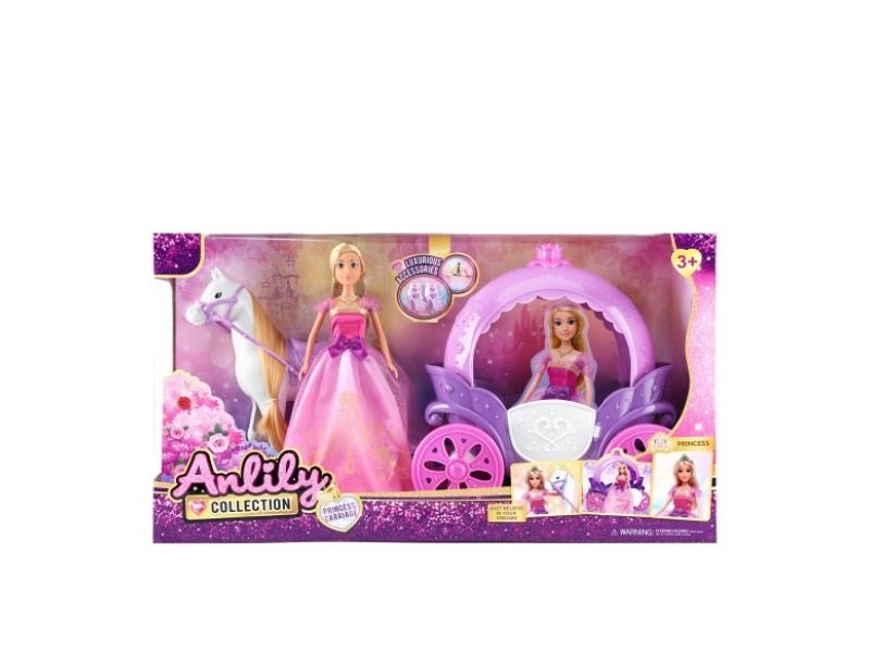 11.5-Inch Solid Body Baby Carriage (Brown Skin)