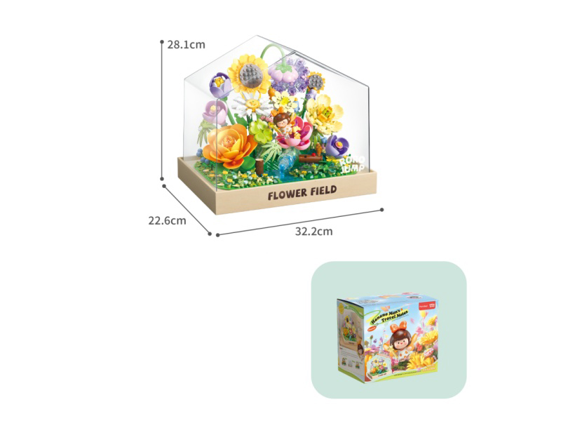 Building Blocks: 1156 Pcs Of "Flower Field Wanderer"