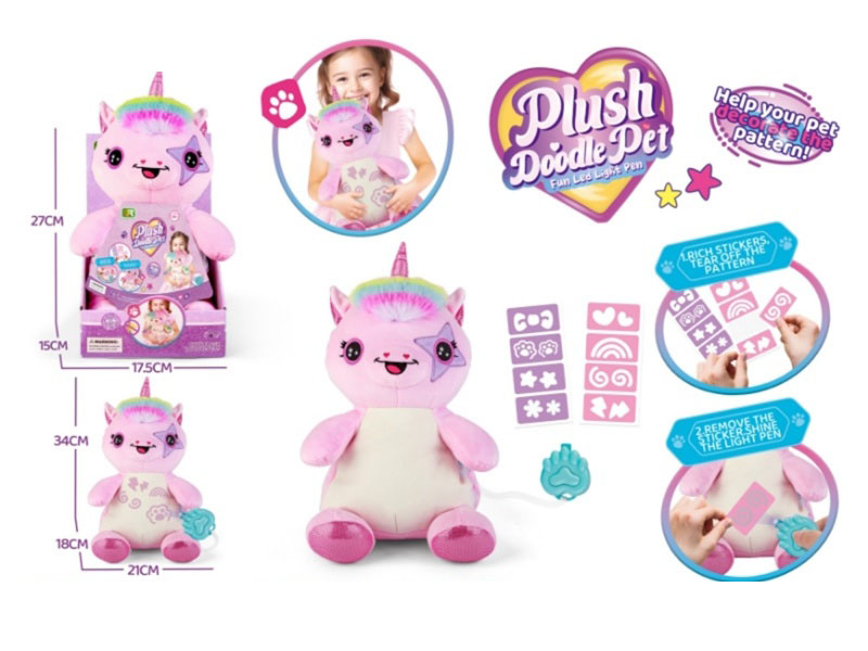 Plush Photosensitive Painting Unicorn