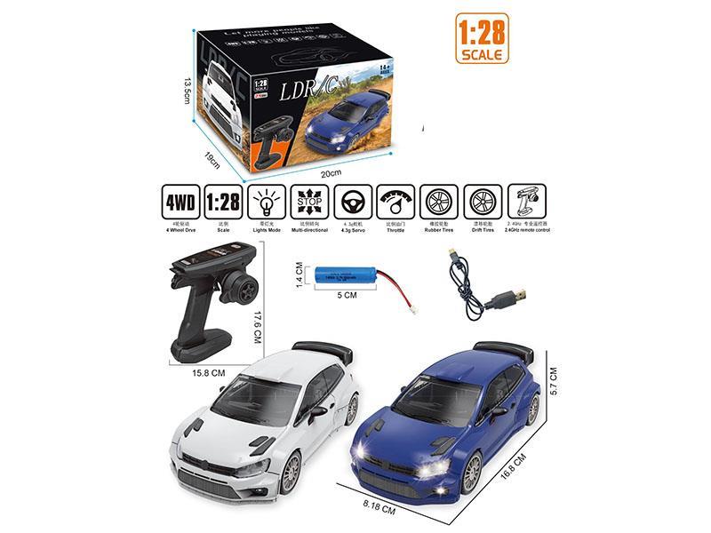 1:28 2.4G Polo R Full-Scale Four-Wheel Drive Drift Remote Control Car