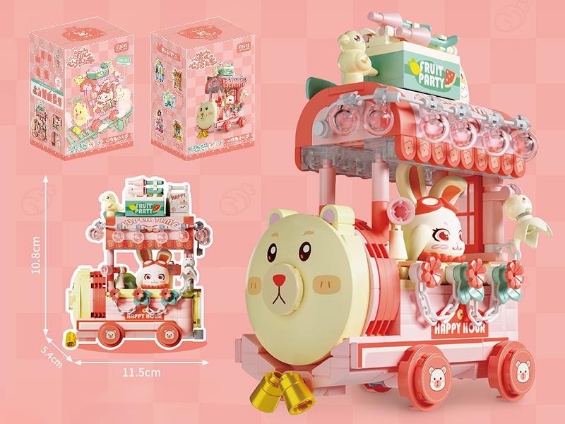 Cute Rabbit Little Train Building Blocks 404pcs