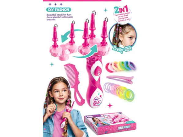 Electric 2/3 Strand Braiding 2-In-1 Set (2 Aa Batteries Without Battery Pack)