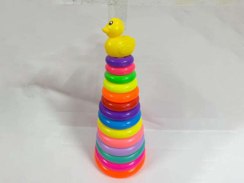 Duckling Rainbow Tower Jenga Loop 14 Layers