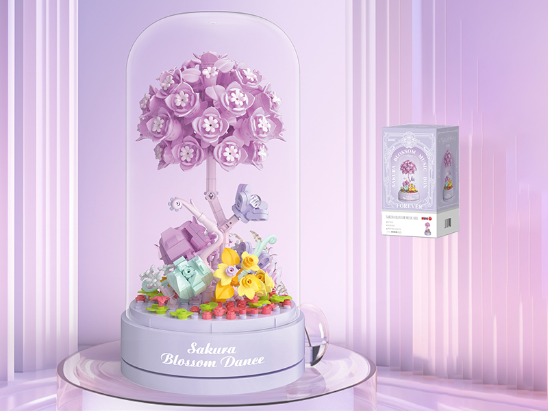 Sakura Blossom Music Box Building Blocks 436pcs