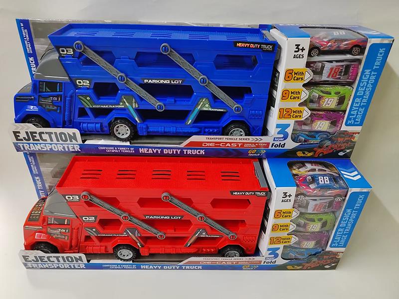 Slide Ejection Heavy Duty Truck With 9 Slide Metal Cars