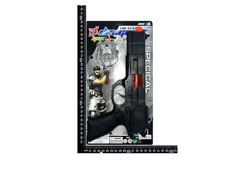 Solid Flint Gun With Badge