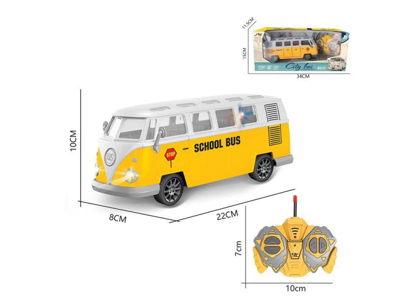 1:30 R/C 4Ch Retro School Bus With Lights