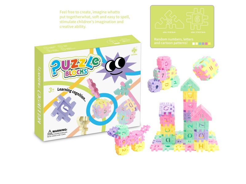 There Are Approximately 104 Square House-Shaped Building Blocks