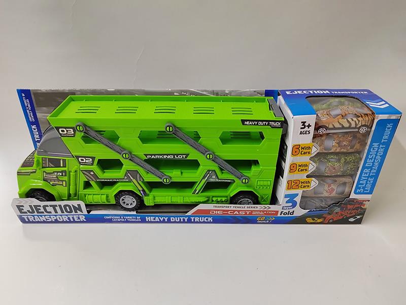 Slide Ejection Heavy Duty Truck With 9 Slide Metal Cars