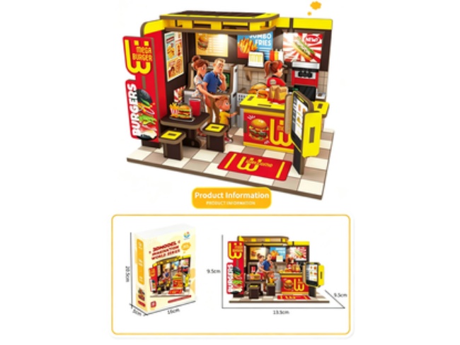 3D Jigsaw Puzzle Series: Hamburger Shop