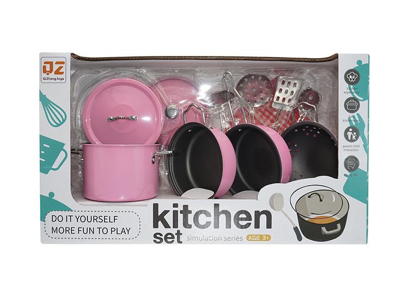 Pink Stainless Steel Tableware Toys