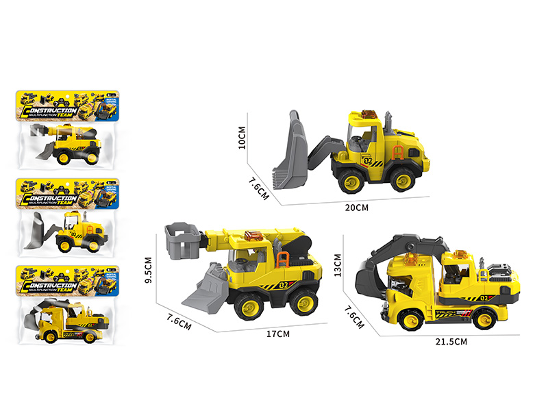 Friction Engineering Truck With Sound And Light 1PCS