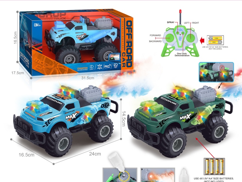 27Mhz 1:16 Six-Channel With Spray And Seven-Color Lights, One-Click Demonstration Of Ford Capture Pickup Off-Road Remote Control Vehicle (Battery Not Included)