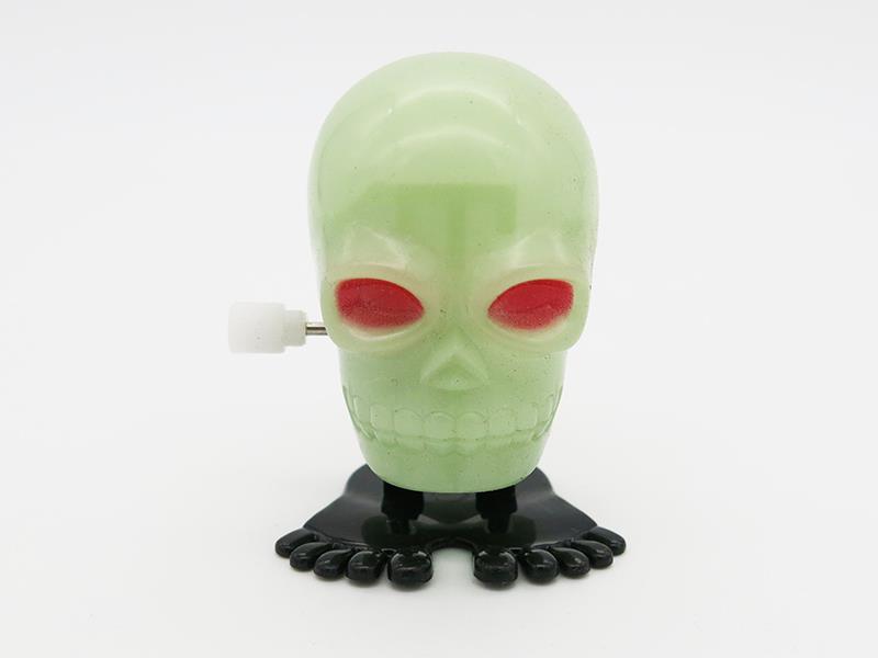 Wind Up Jumping Glow In The Dark Skull (ABS Material)