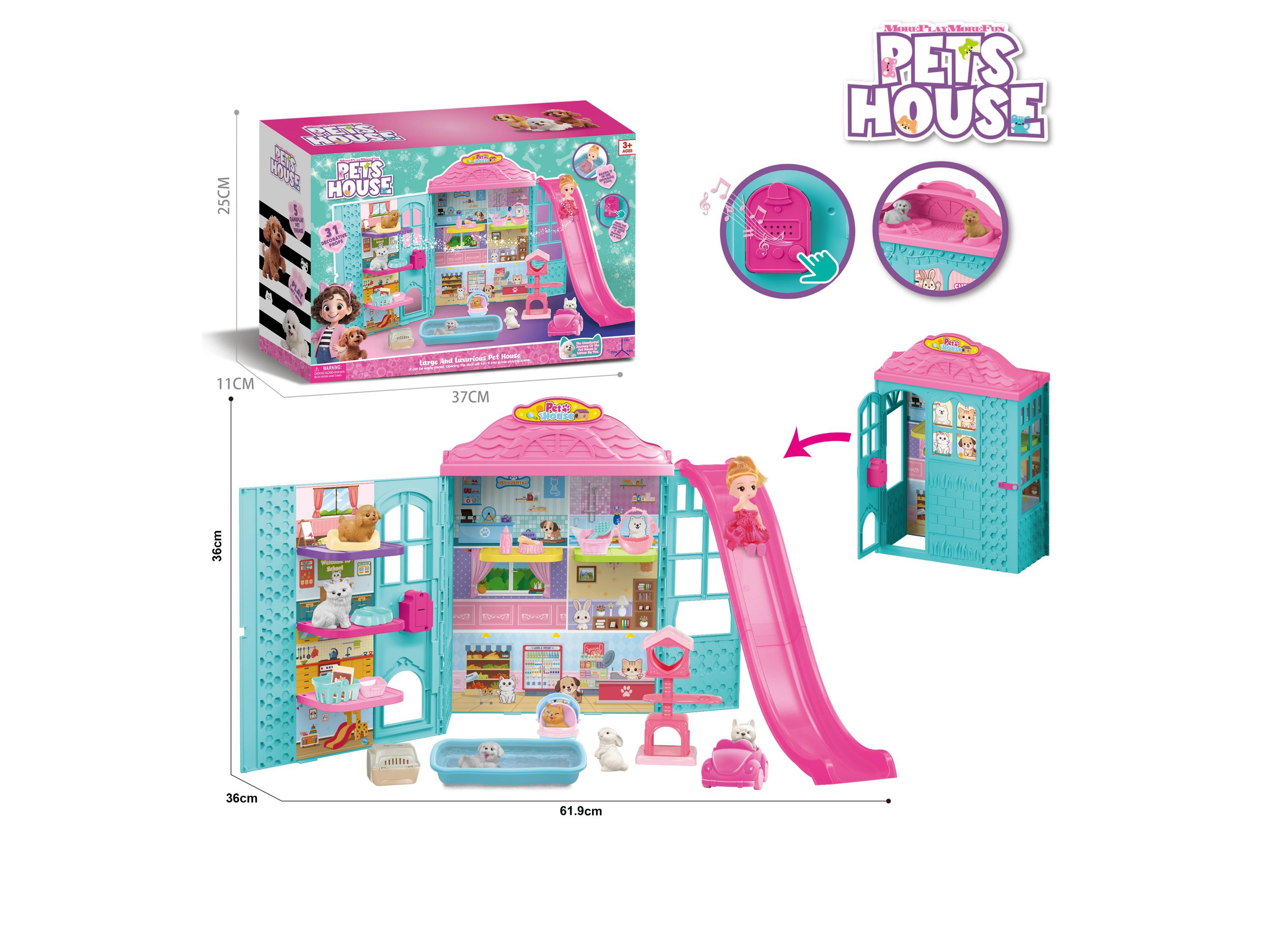 Play House Toys Luxury Cute Pet Life Store Pet Toy House