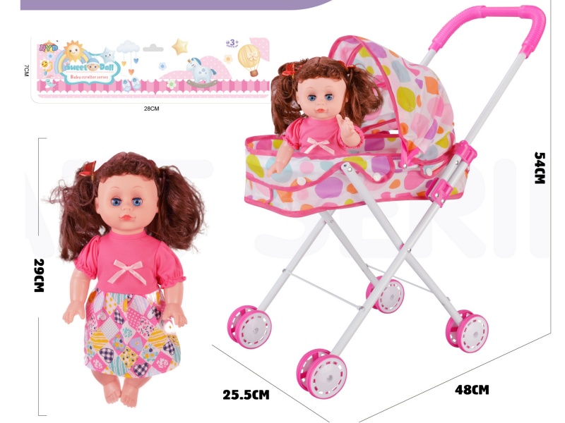 An Iron Trolley With A 16-Inch Doll