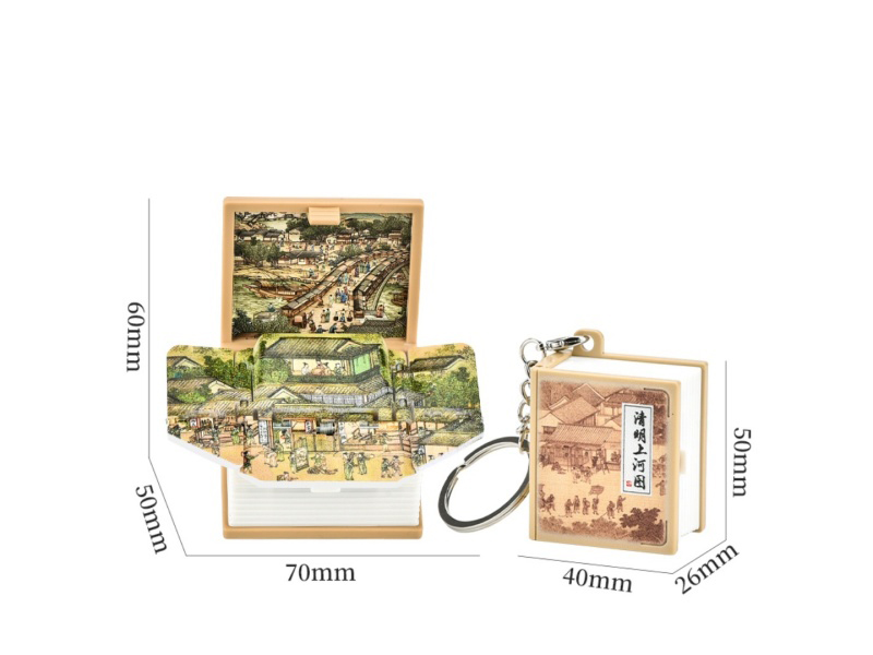3D Foldable Pop-Up Book -Mini Along The River During The Qingming Festival (Upgraded And Enhanced Version)