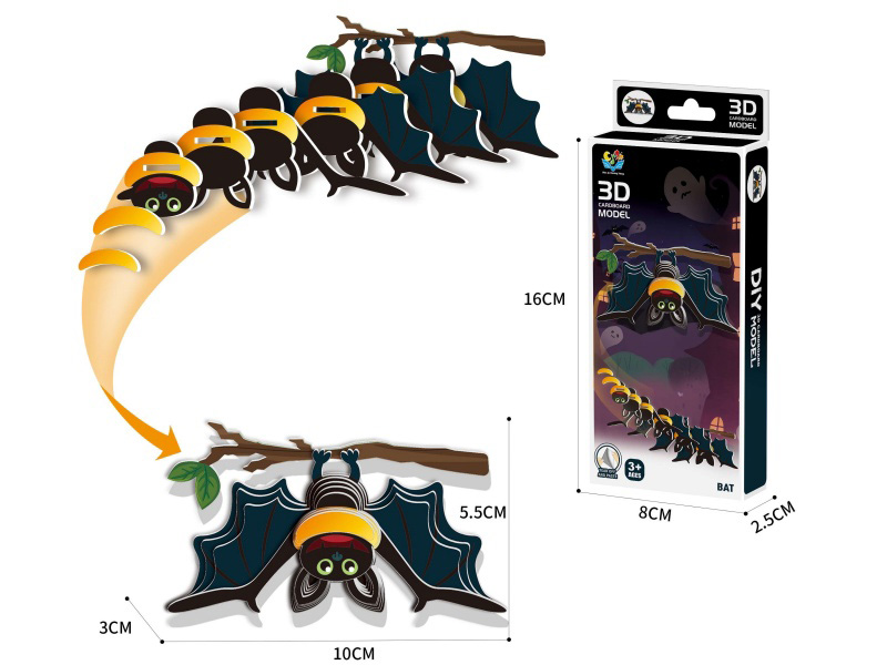 3D Animal Stereoscopic Puzzle Halloween Bat Accessories Number :18