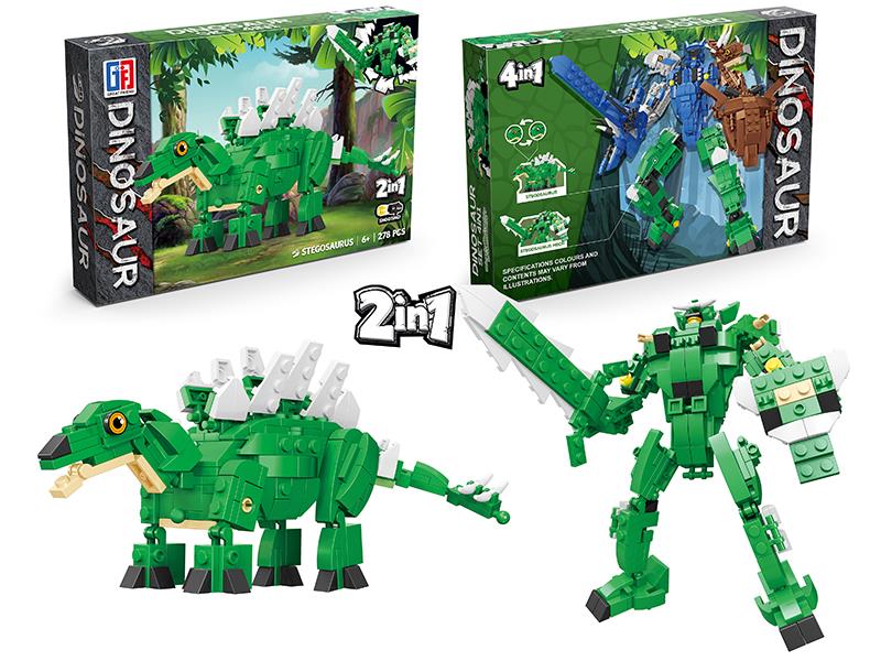 Transformation Stegosaurus Robot Dinosaur Building Blocks(278PCS)