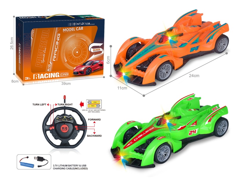 27Mhz 1:16 Four-Way Car With Headlight Spray Paint F1 Equation Remote Control Racing Car (Including Electricity)