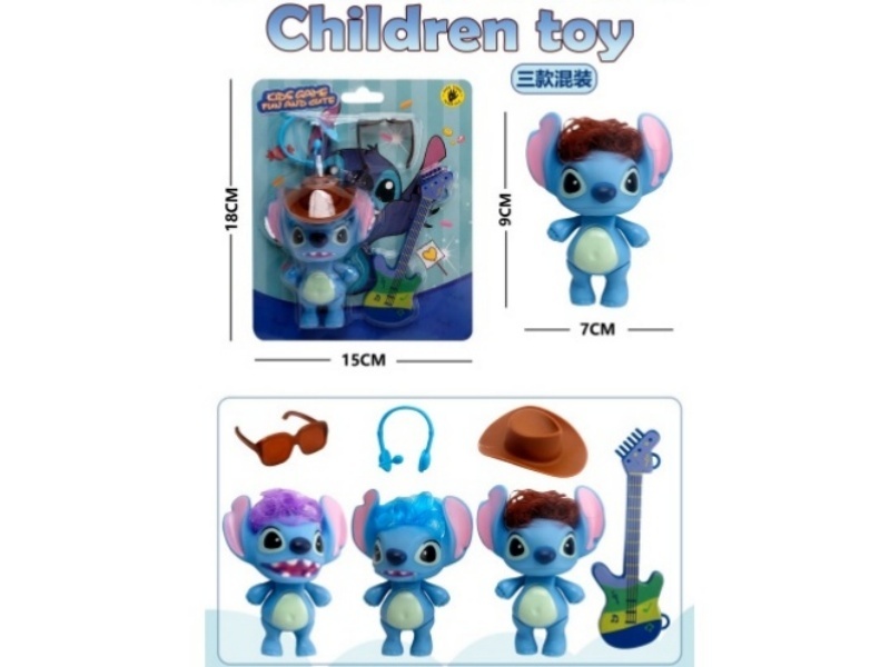 Stitch Led The Way In Distributing Dolls (3 Mixed Outfits)