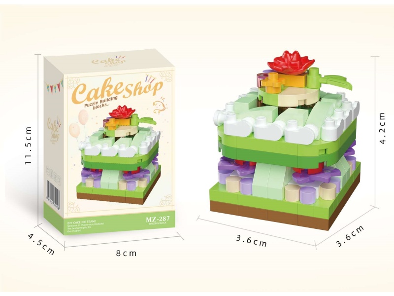 Building Blocks: Cake - Matcha Strawberry Chiffon 160 PCS