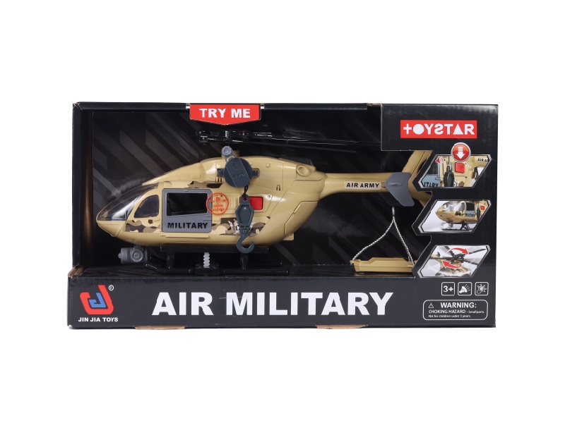 1:14 City Military Helicopter (Sound, Light, Door Opening, Recoil Propeller, Multi-Functional)