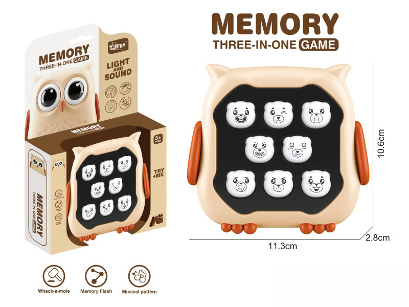 8-Key Bear Memory Game Machine - Owl