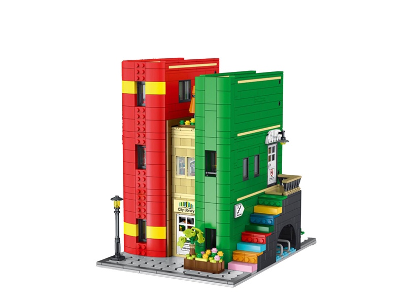 Book City Library (With Light) Building Blocks 2143 Pieces