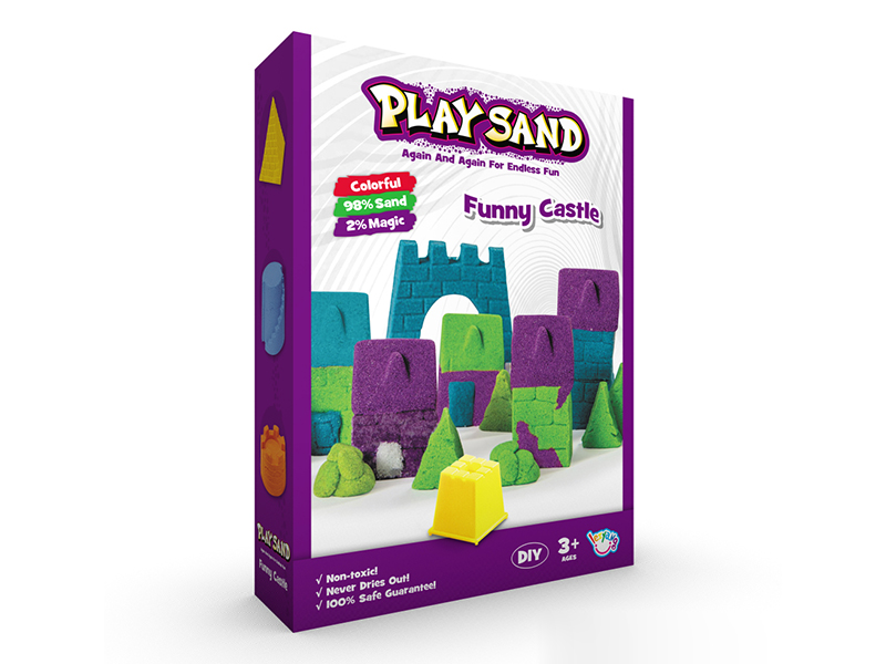 Castle Space Soil Play Set(500g Sand/2 Colors + 1 Set Of Accessories + Sand Table)