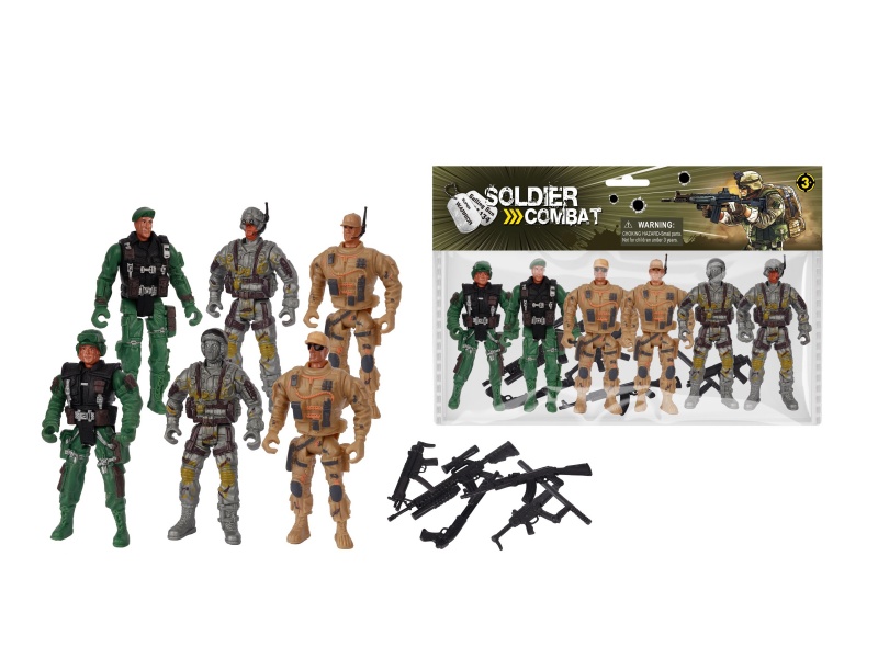 Soldiers Toy With Weapon