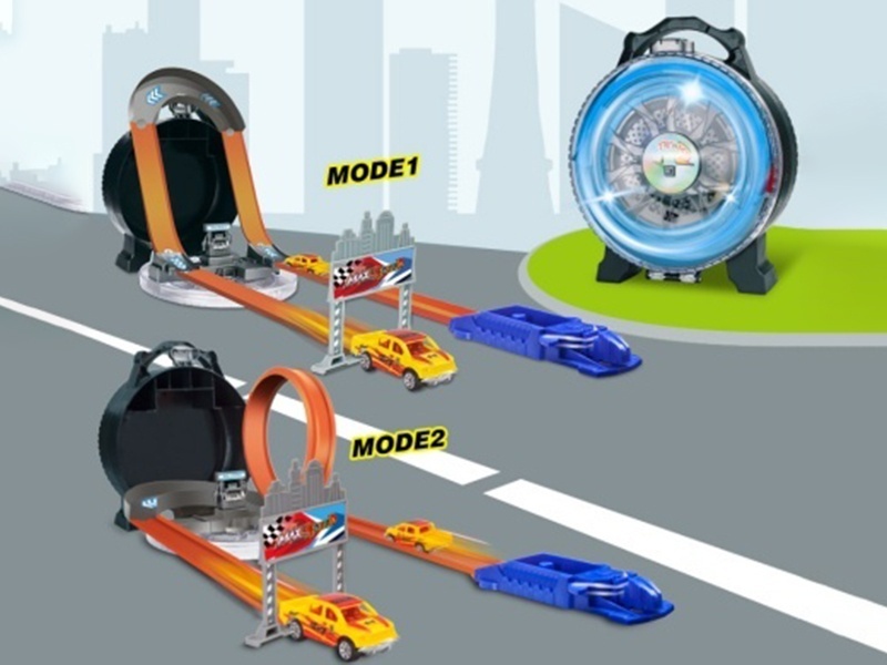 Portable Light Track Racing Car
