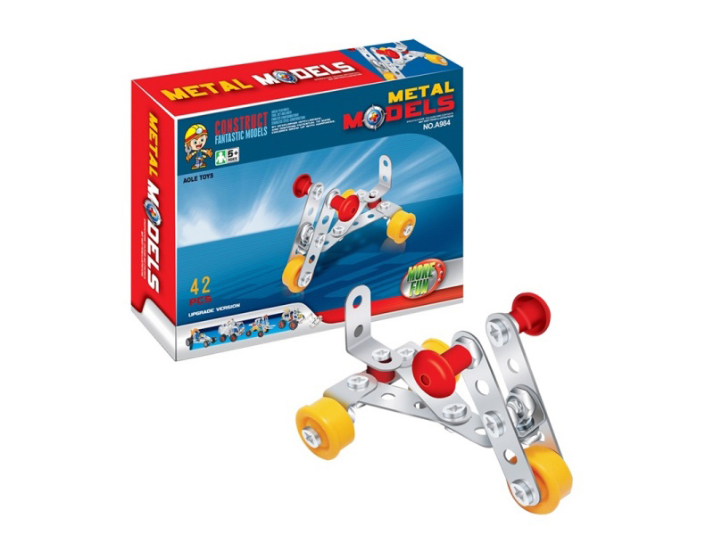 Metal Building Blocks - 42Pcs Trolley