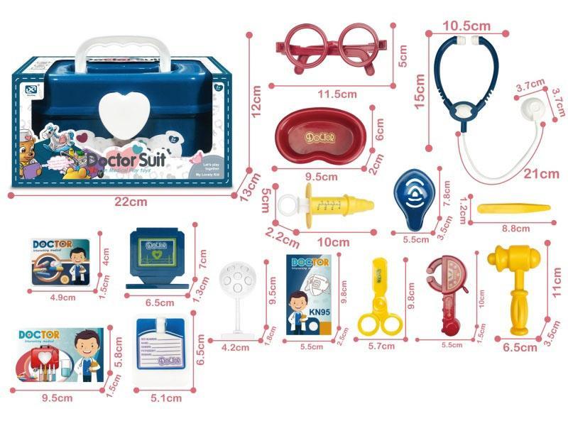 Children's doctor toy set, role-playing doctor toy, medical equipment storage box