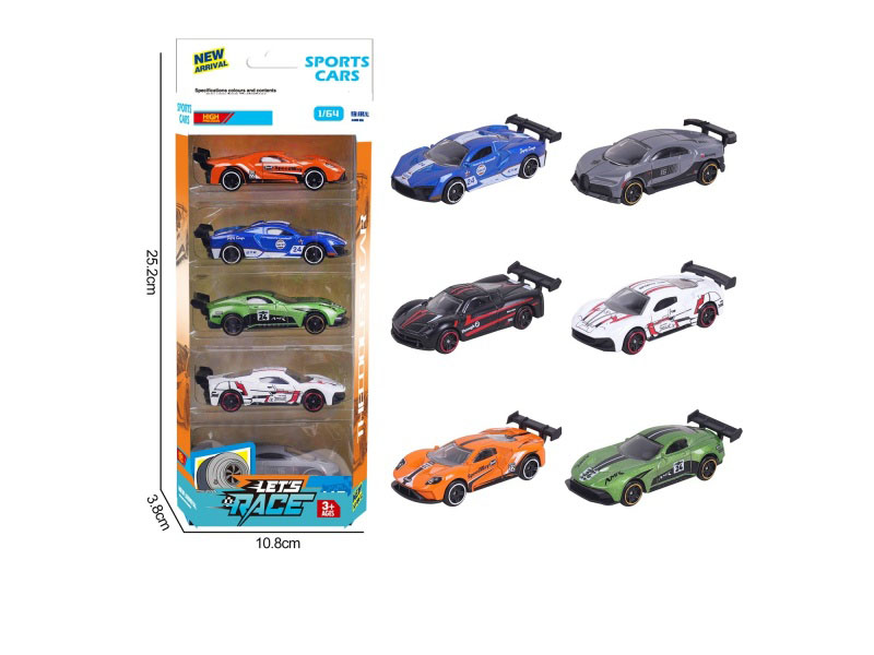 5 Pieces Of 6 1:64 Alloy Vehicles