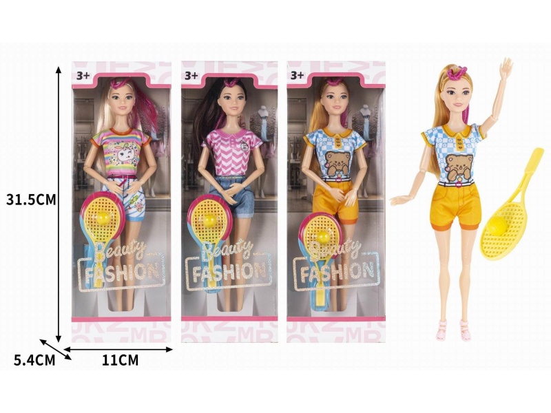 Fashionable Women'S Clothing: 11.5-Inch Heavy 11-Joint Doll Princess With Tennis Ball Blister Set