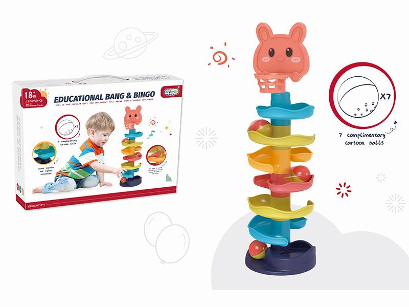 7 Layer Track Rolling Ball With 3 AB Balls, 4 Blow Bottles Balls