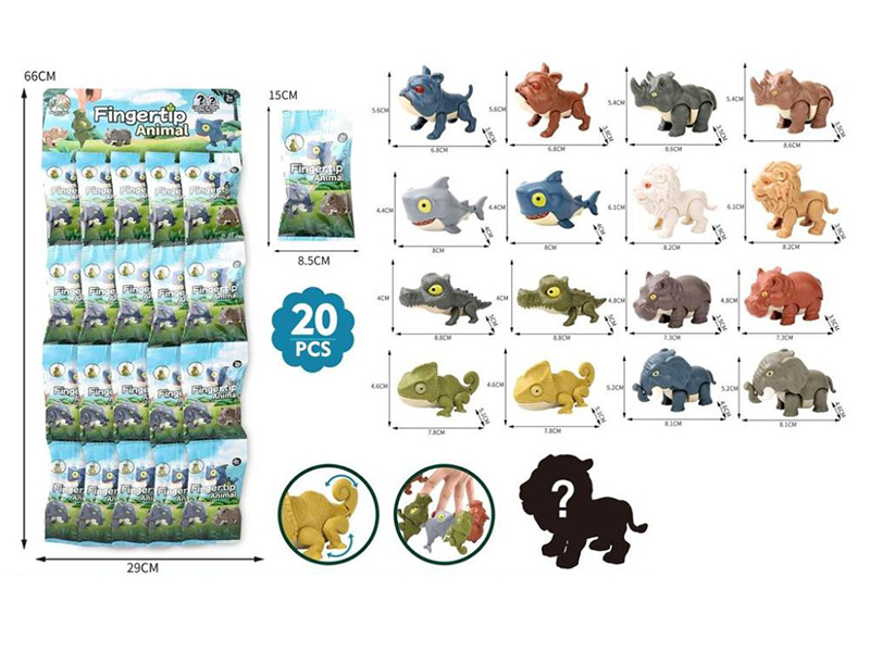 20pcs Fingertip Animals Blind Bags