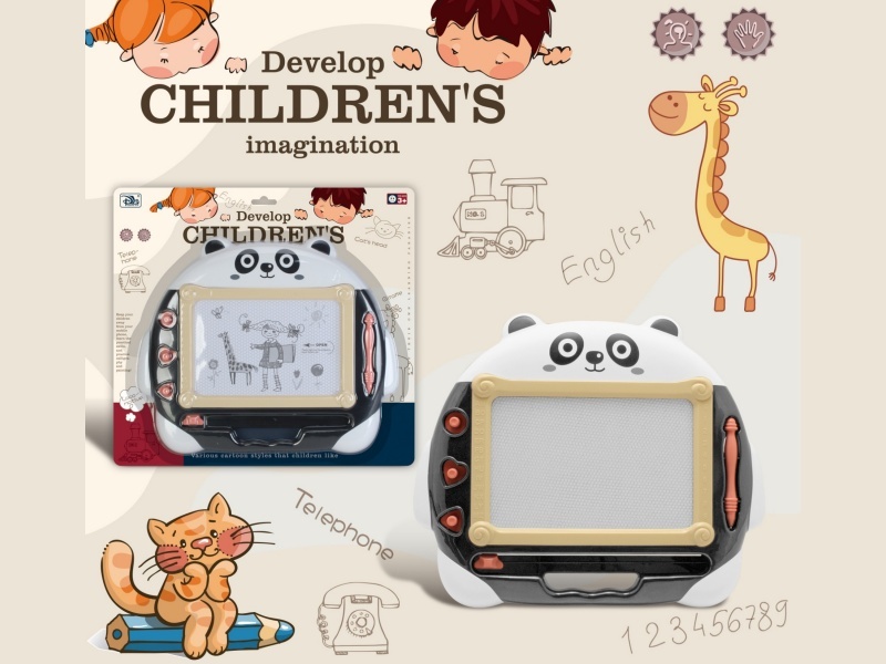 Panda Magnetic Black And White Drawing Board