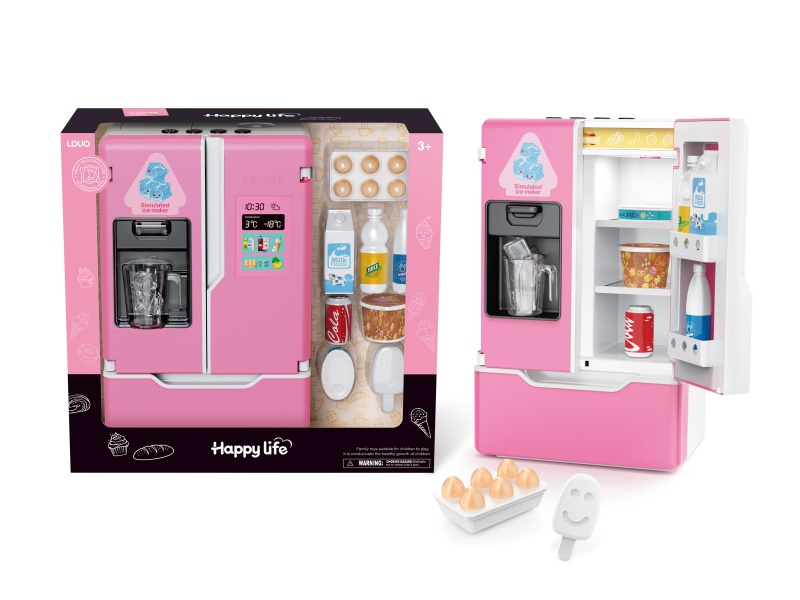 Simulated Refrigerator Set With Light, Sound, Spray