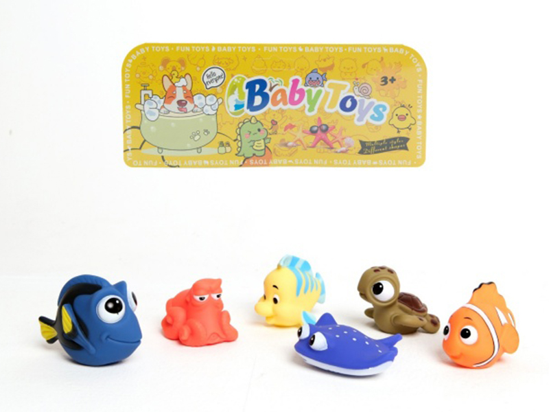 Vinyl Marine Animals (6 Models) With Bb Whistle