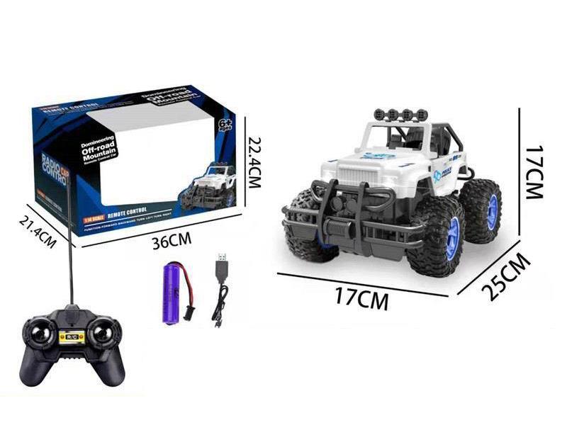 1:14 4-Channel Remote Control Jeep Car With Lights(Including Batteries)