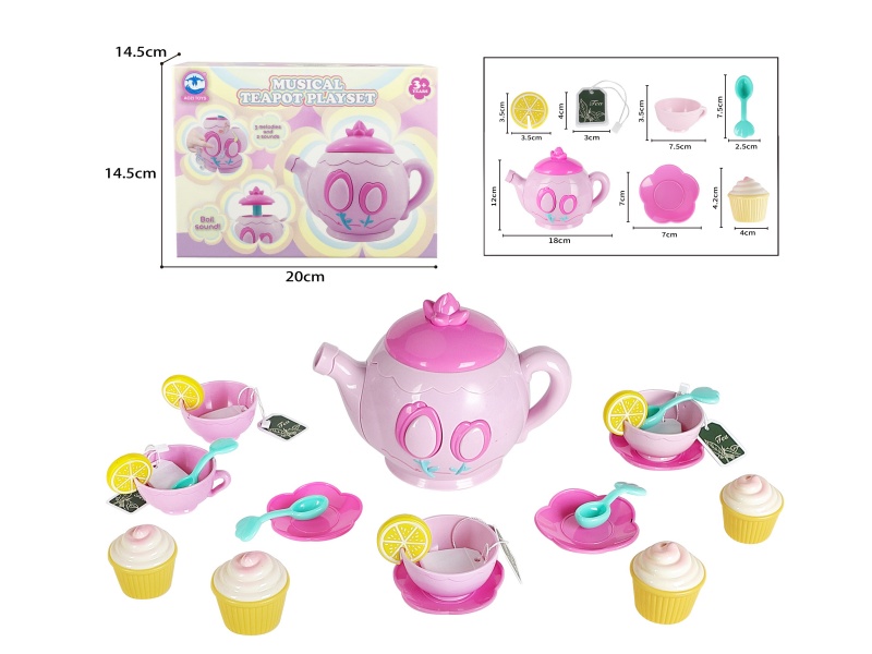 Musical Teapot Play Set 25pcs