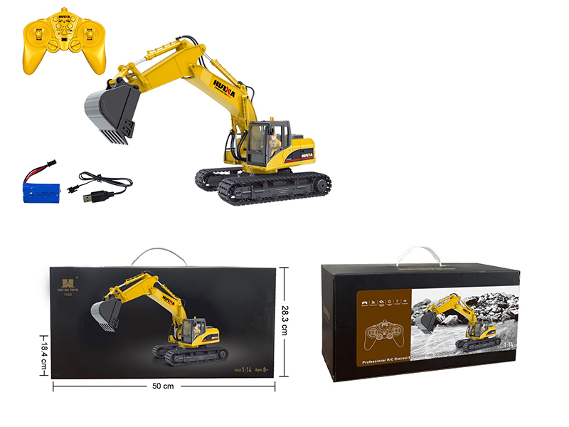 1:14 15-Channel Semi-Alloy Remote-Control Excavator