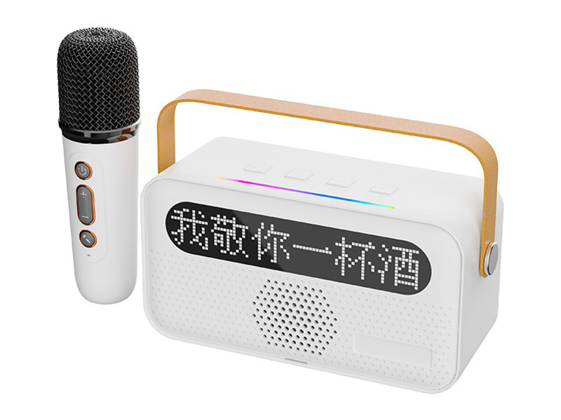 Bluetooth Karaoke Speaker Microphone Set(Lyrics Display)(Single Microphone)