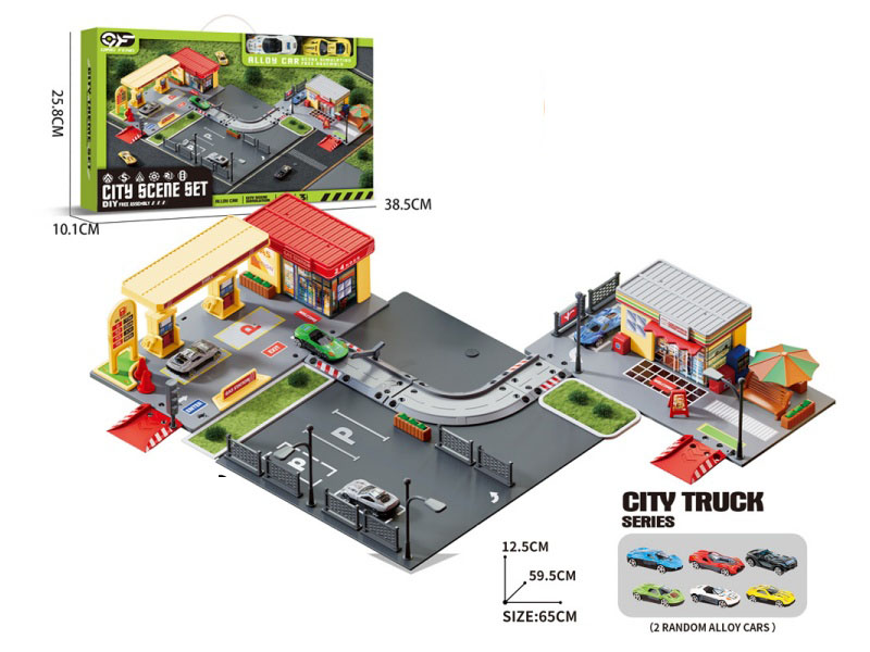 A Combined Scene Of Gas Stations And Convenience Stores