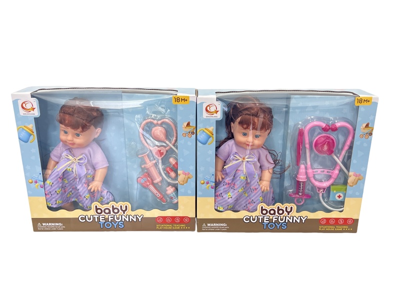 Two Sets Of 12-Inch Plush Dolls With Medical Devices And Ic Are Mixed