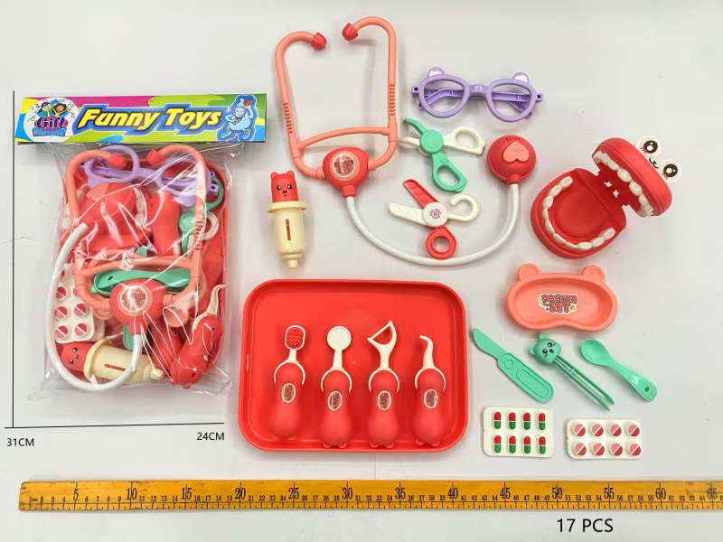 Dental instrument sets of 17 pieces