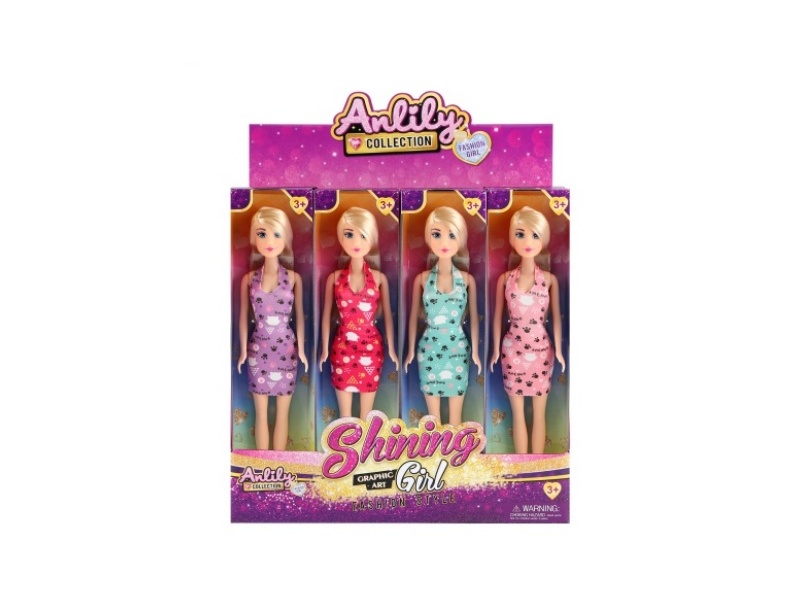 11.5-Inch Solid Body Doll (Fair Skin) Display Box 12 Pieces